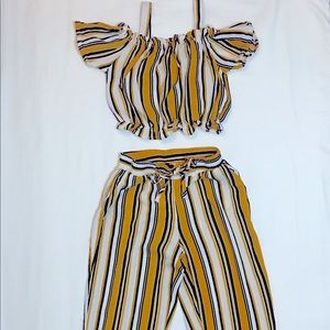 Girls Stripe Two Piece Set.